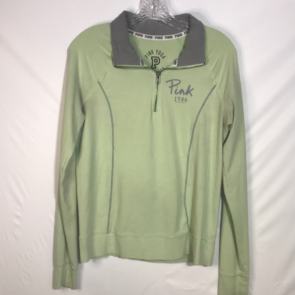 Pink Victoria’s Secret yoga 3/4 zip top